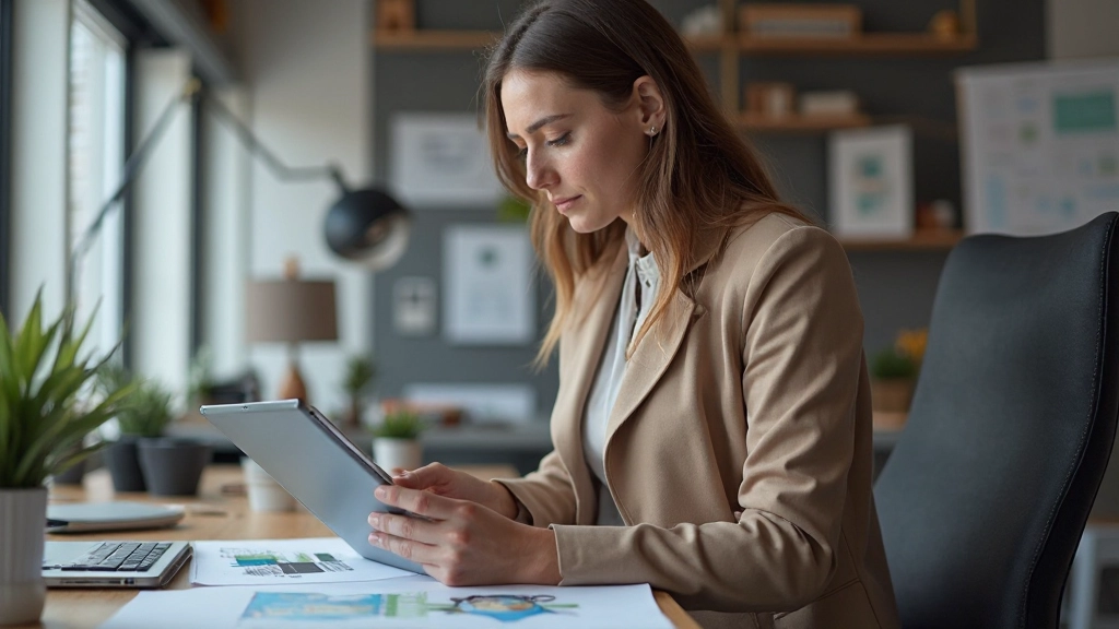 Grafische visualisatie van merkelementensysteem met kleurenpalet, typografische schalen, icoonstijl en designelementen in samenhang